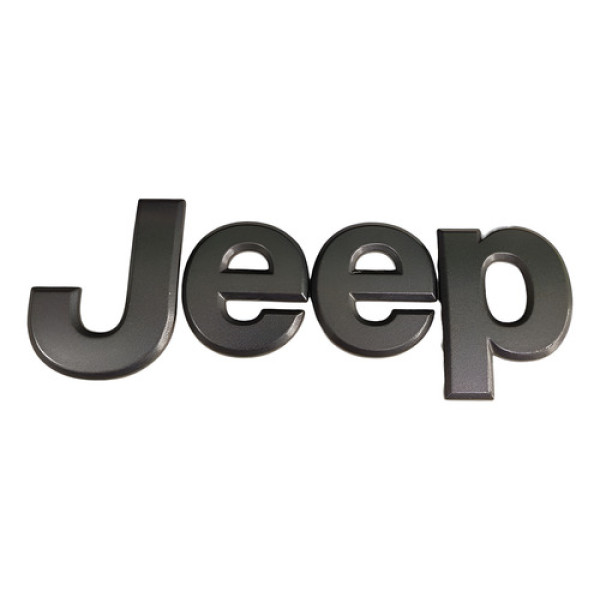 Emblema Capô Cinza Fosco Jeep Compass 2018 2021