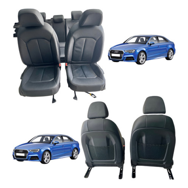 Jogo Bancos Couro Audi A3 2019 2020 Preto