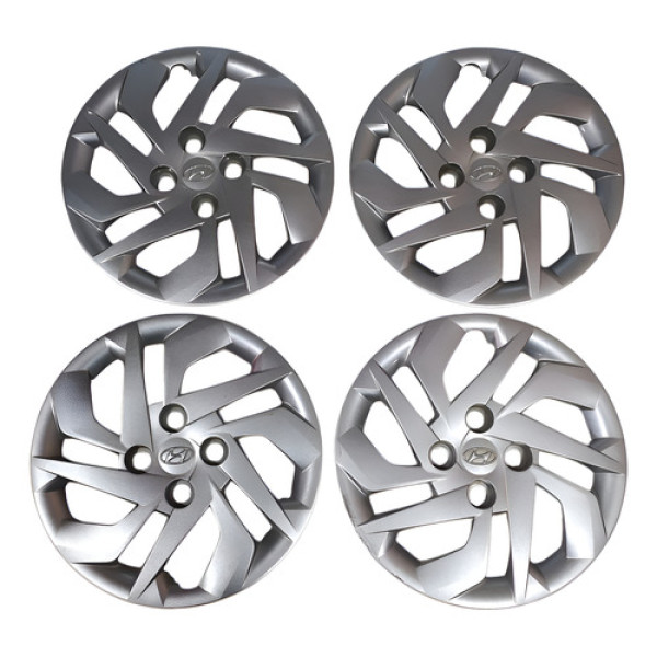 Jogo De Calotas Hyundai Hb20 Aro 14 2019 2024 Prateado
