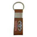 Chaveiro Automotivo Couro Marrom Toyota