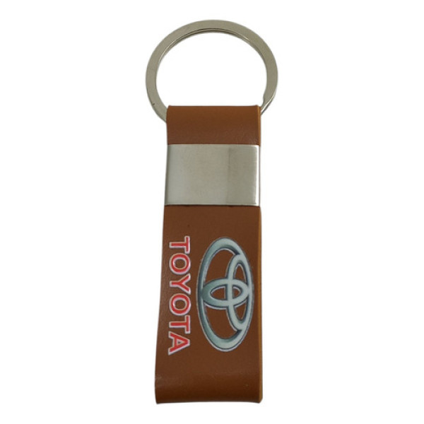 Chaveiro Automotivo Couro Marrom Toyota