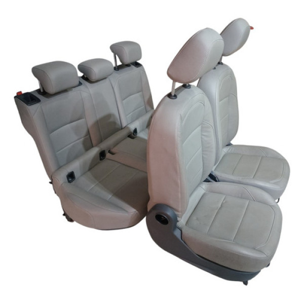 Kit Bancada Em Couro Vw Tcross 2020 2021 Original Cinza