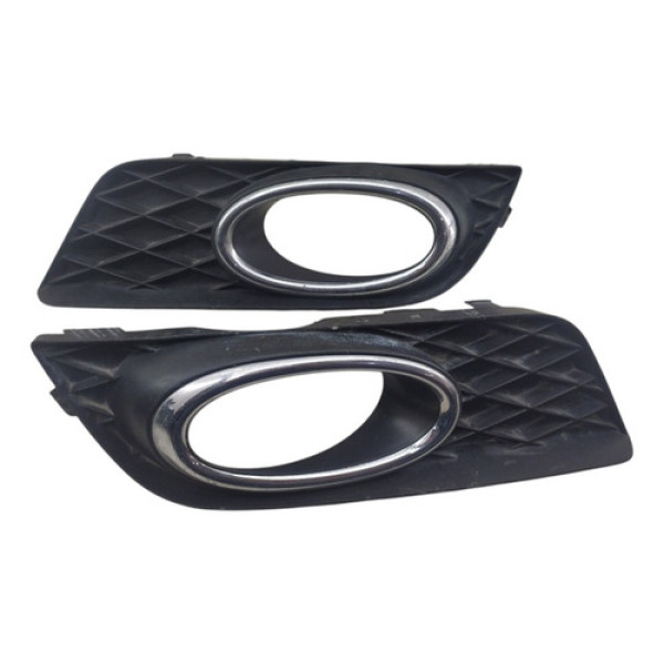 Par Moldura Farol De Milha Honda Civic 2010 2015 C Detalhe Preto Ambos Os Lados